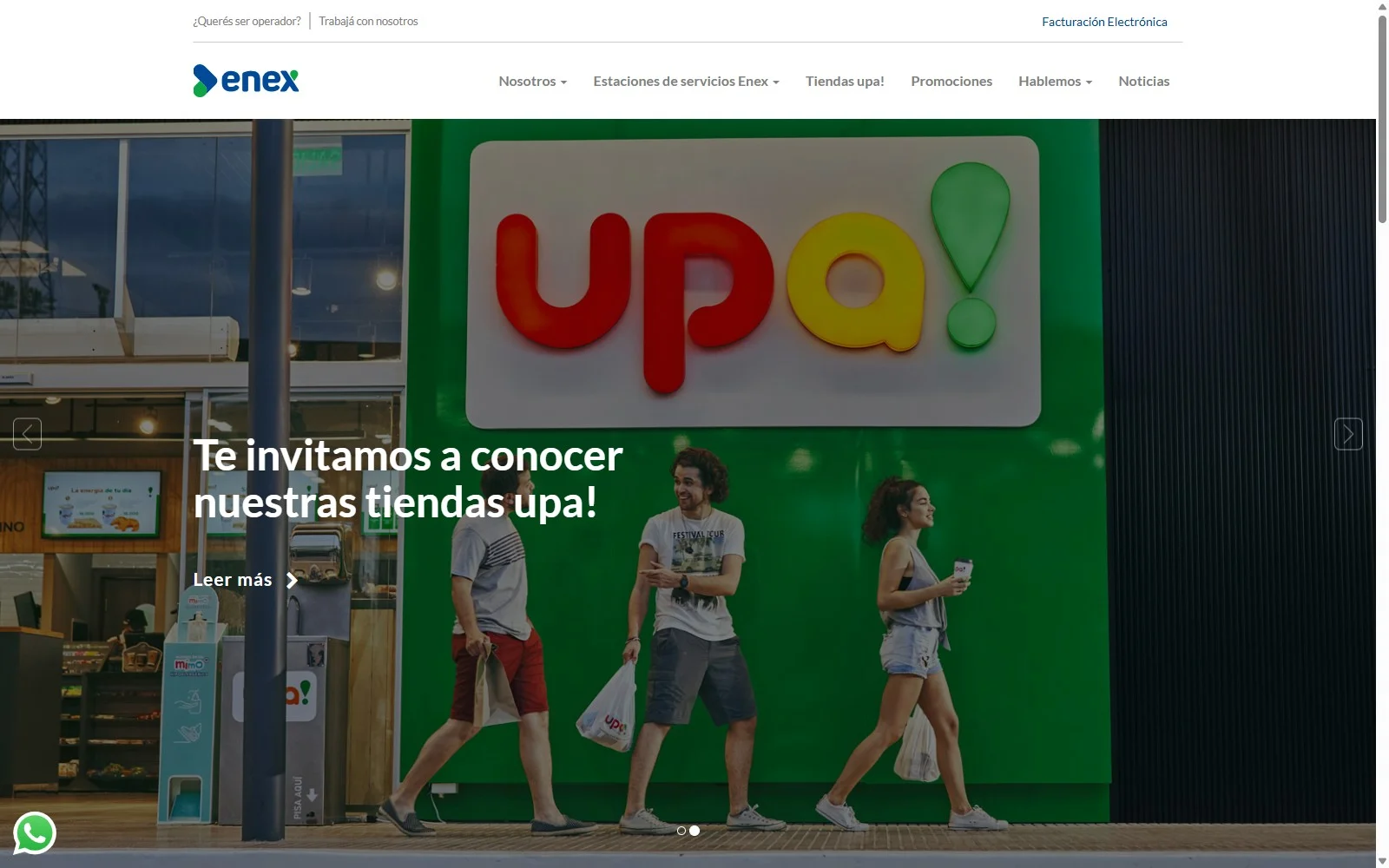 Sitio web de Enex Paraguay