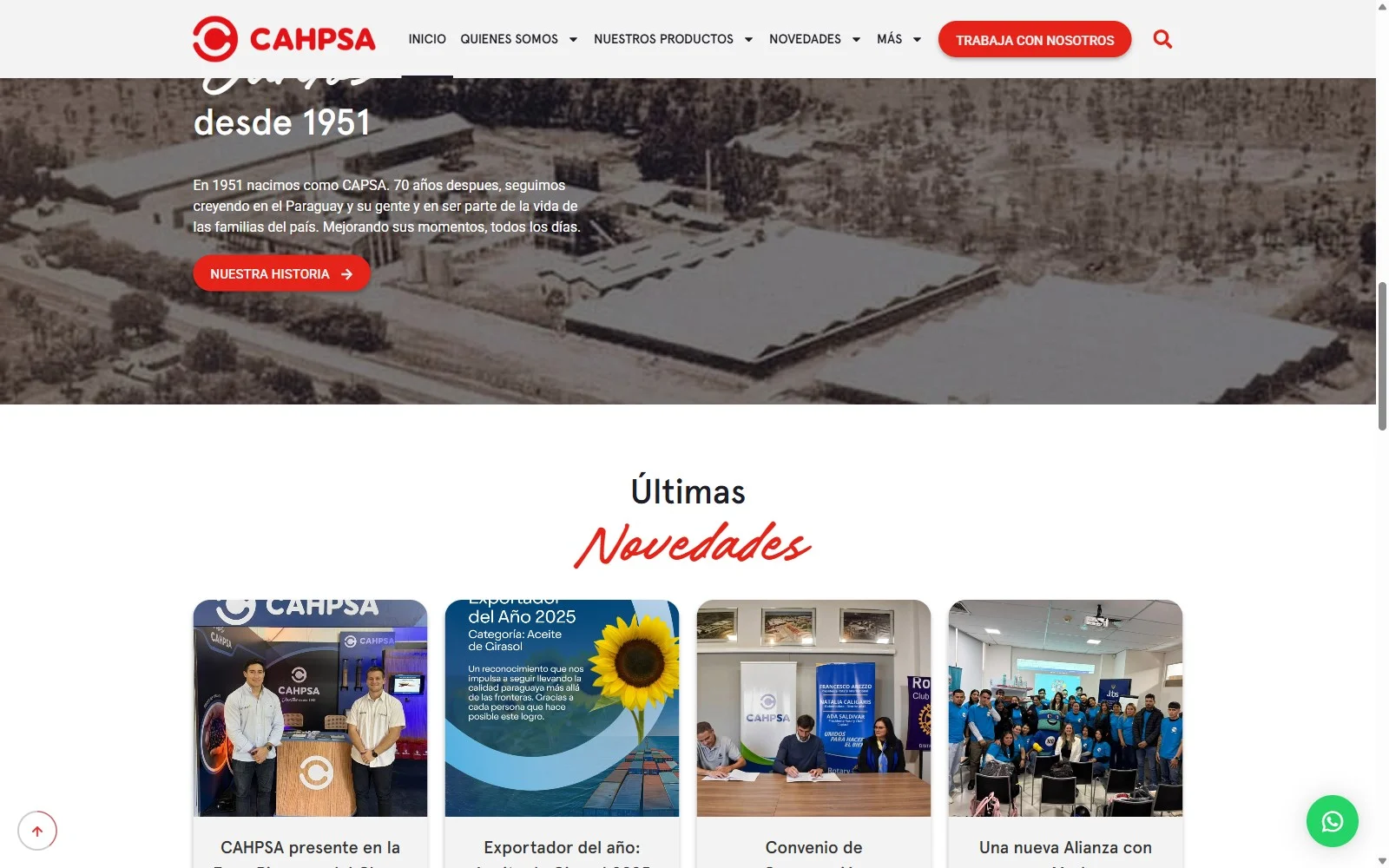 Catálogo de productos en cahpsa.com.py
