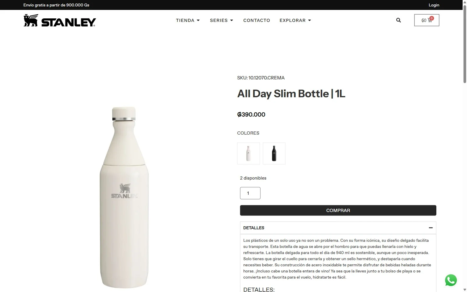 Ficha de producto en stanley1913.com.py