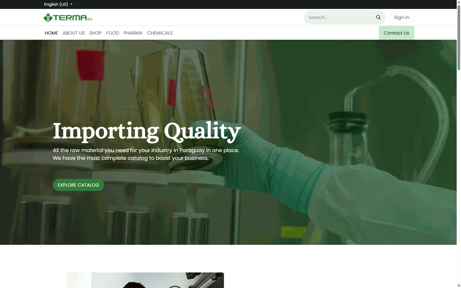 Sitio web de Terma S.A.